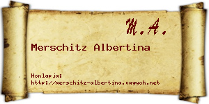 Merschitz Albertina névjegykártya